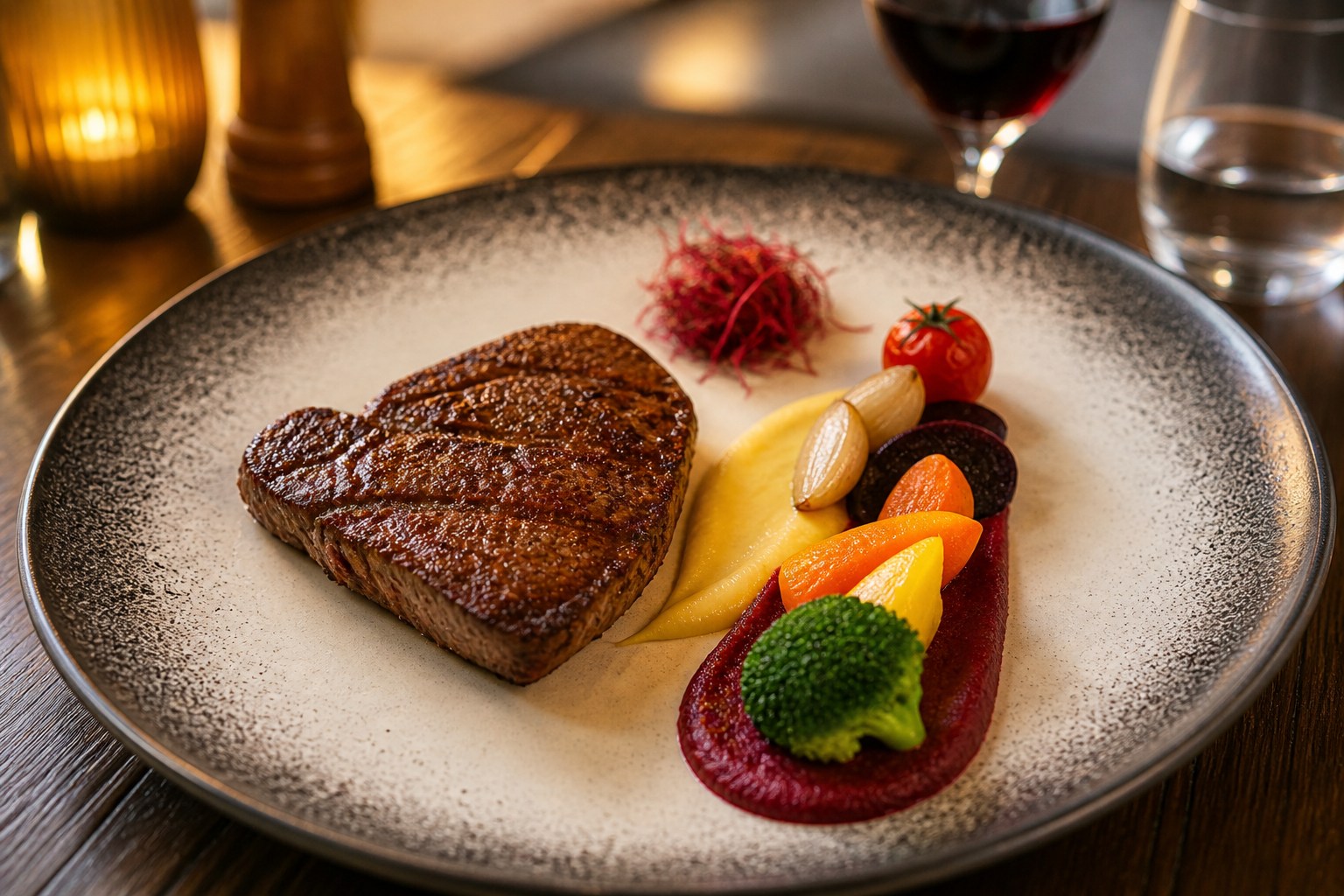 Meat dish served at Le Bellevue restaurant
