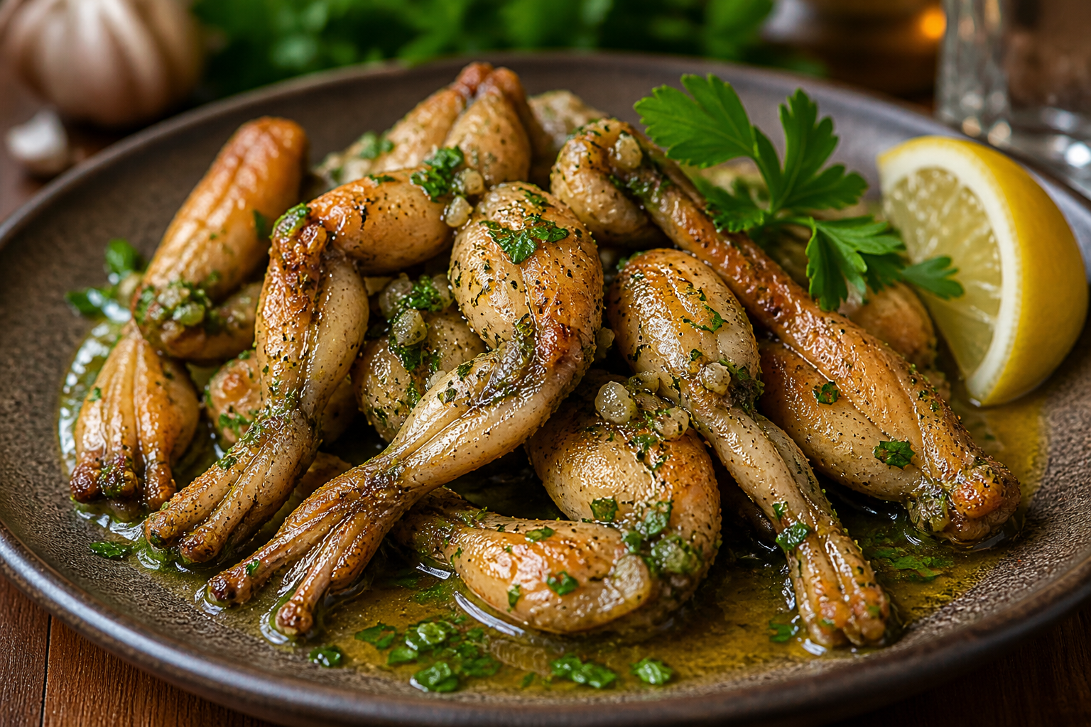 Cuisses de grenouilles à la persillade